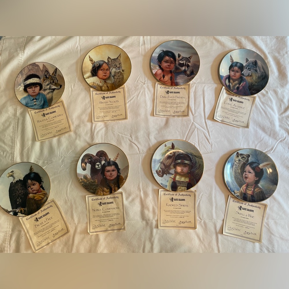 Collectible plates - Vague Shadows, Pride of American Indians series (8)